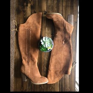 Sbicca Suede Knee High Heel Boot